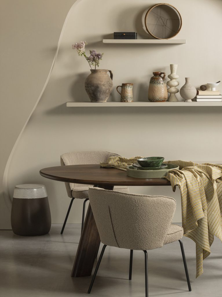 Admit dining chair bouclé beige 2