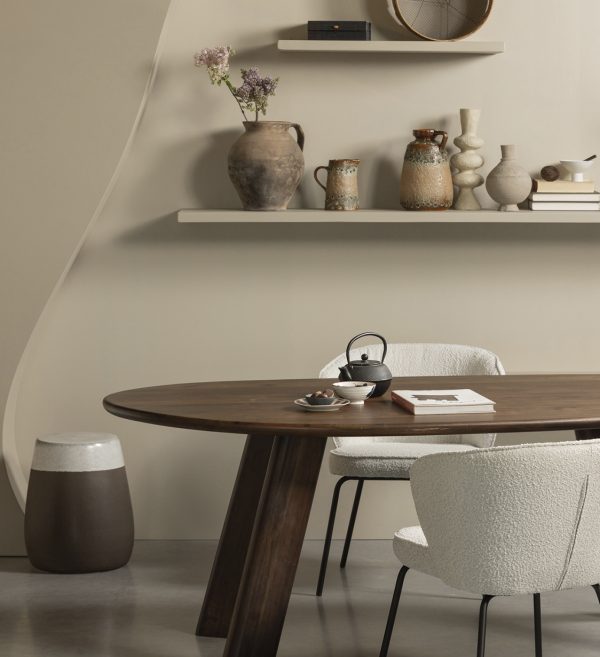 Admit dining chair bouclé natural 1