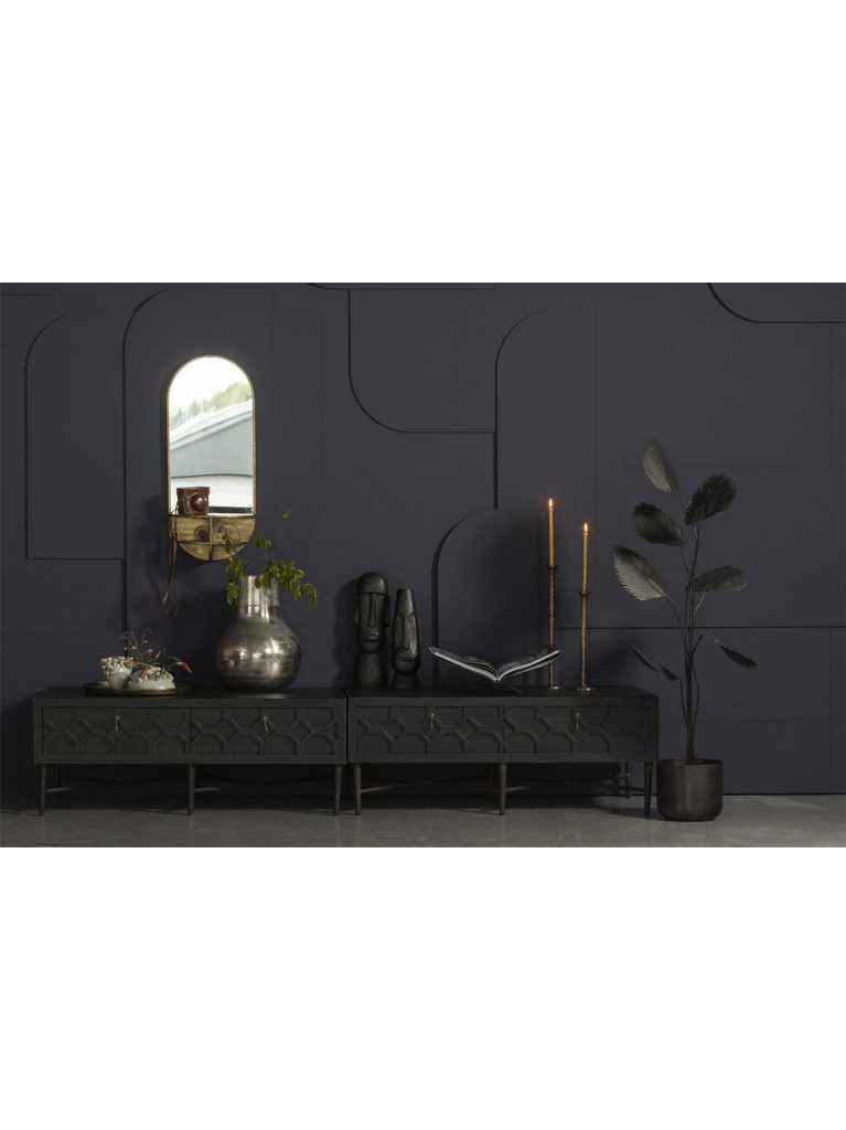 Bequest coffee table tv unit wood black 120 cm 1