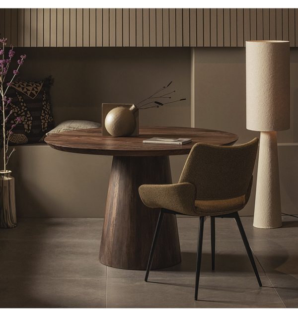 Blagovaonska stolica Parade melange tkanina senf 1