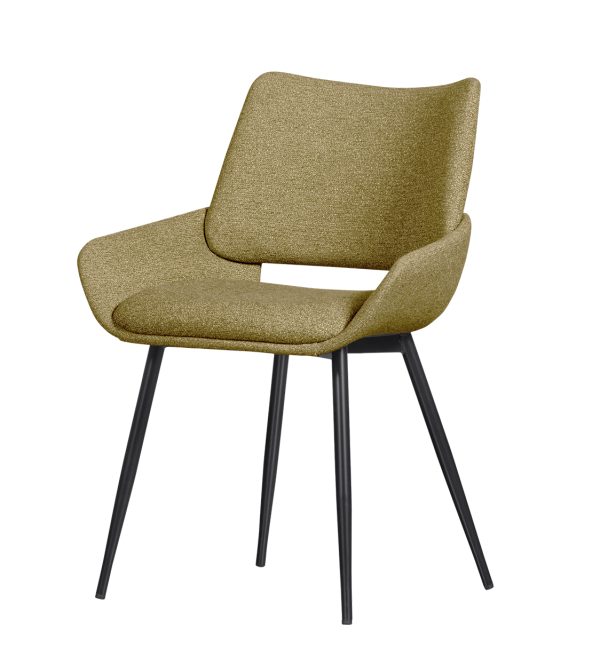 Blagovaonska stolica Parade melange tkanina senf