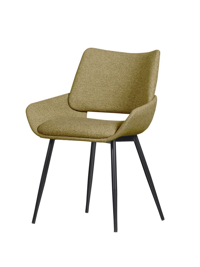 Blagovaonska stolica Parade melange tkanina senf