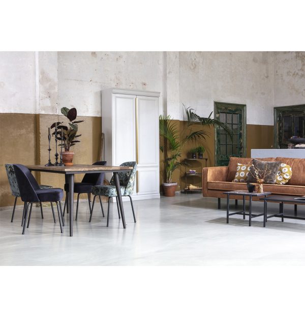 Blagovaonska stolica Vogue baršunasto sive boje 1