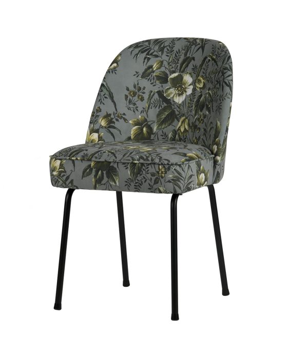 Blagovaonska stolica Vogue baršunasto sive boje