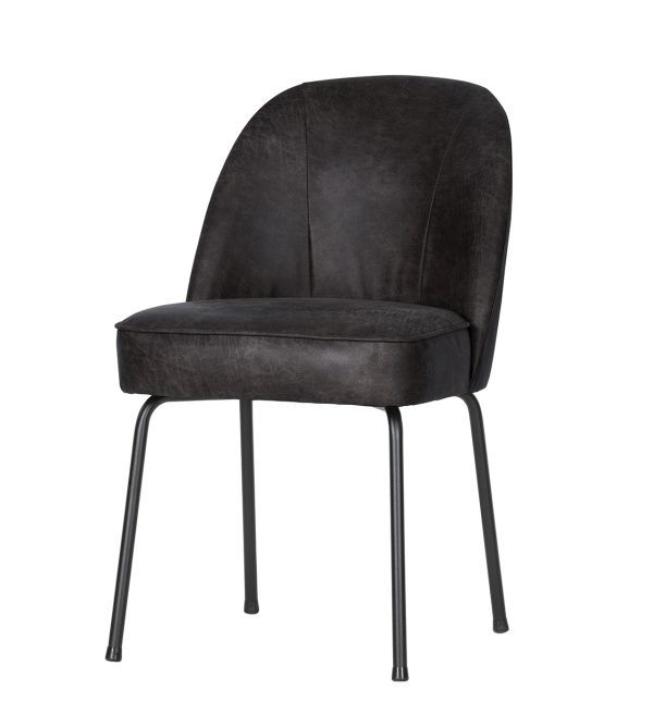 Blagovaonska stolica Vogue koža crna