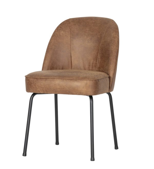Blagovaonska stolica Vogue kožna boja konjaka