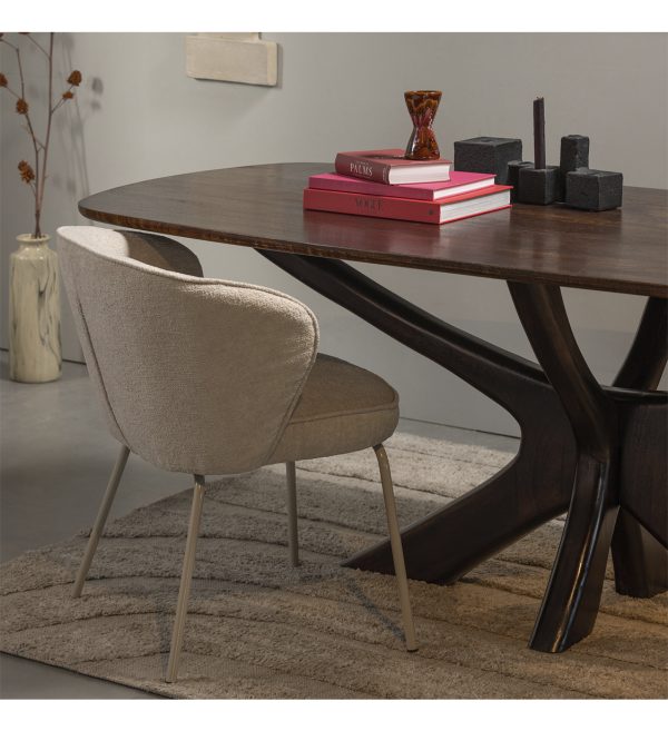 Blagovaonska stolica od vunenog pletenog šljunka 1