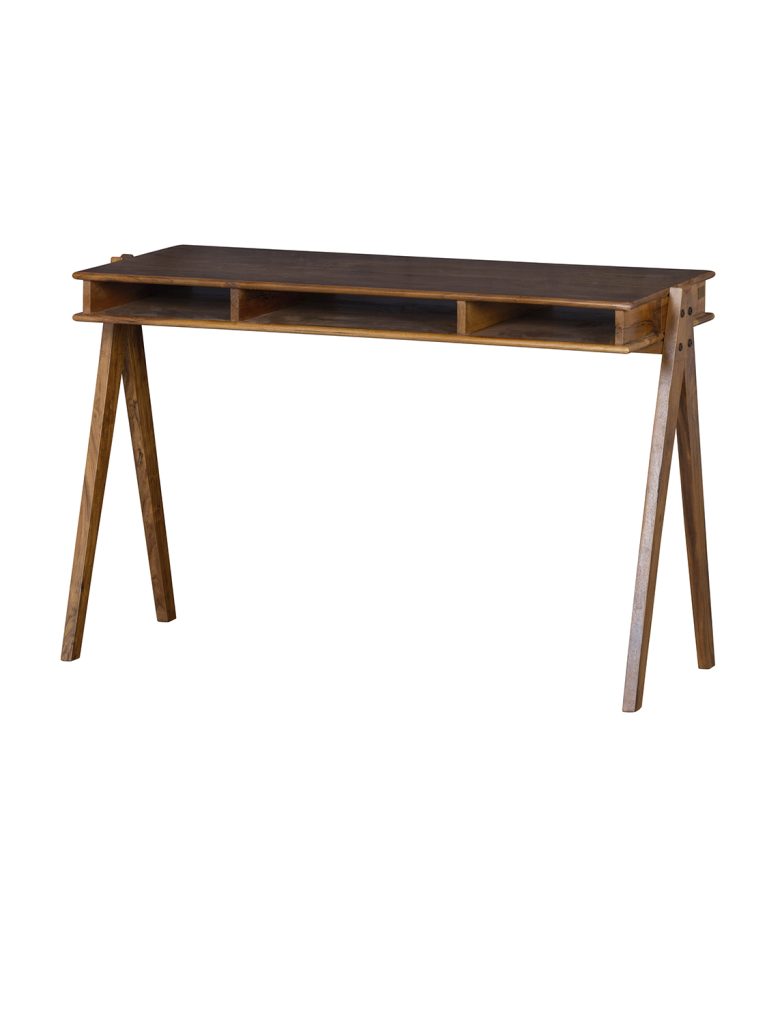 Compartment desk wood brown