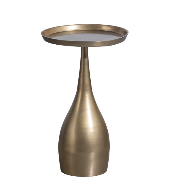 Cone sidetable metal antique brass
