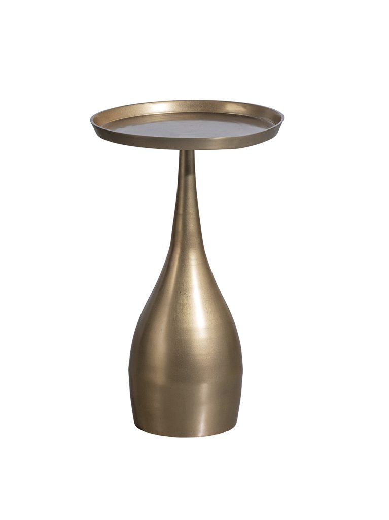 Cone sidetable metal antique brass