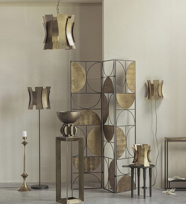 Course hanging lamp metal antique brass 1