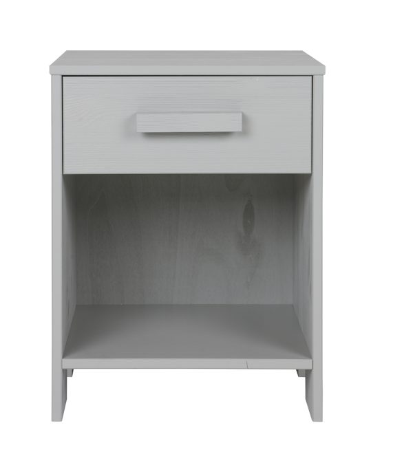 Dennis nightstand pine concrete grey brushed