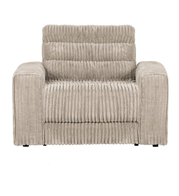 Fotelja Datum rebrasti prirodna