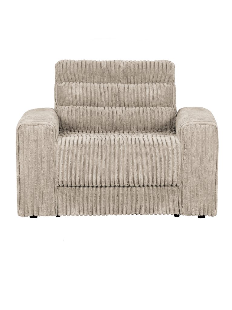 Fotelja Datum rebrasti prirodna