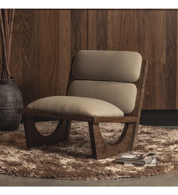 Fotelja Opulent boucléprirodno drvo 1