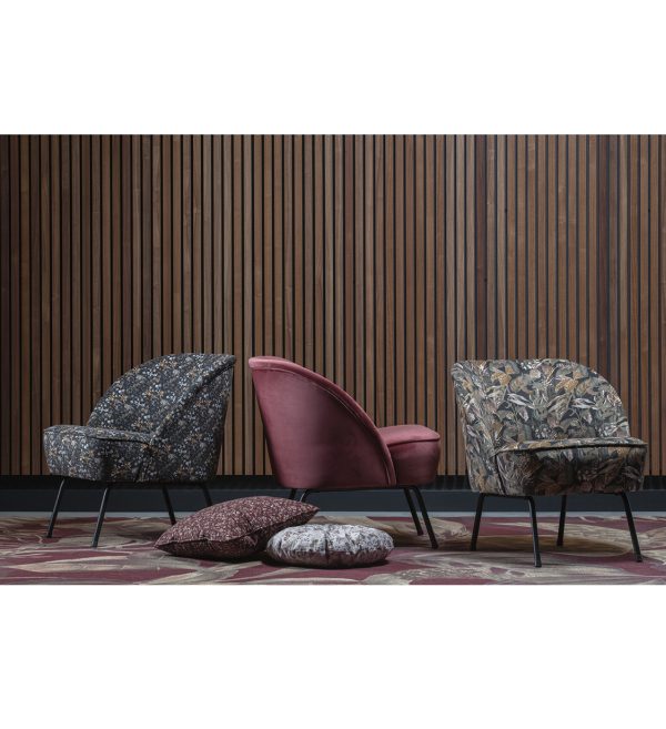 Fotelja Vogue baršunasti buket crna 1