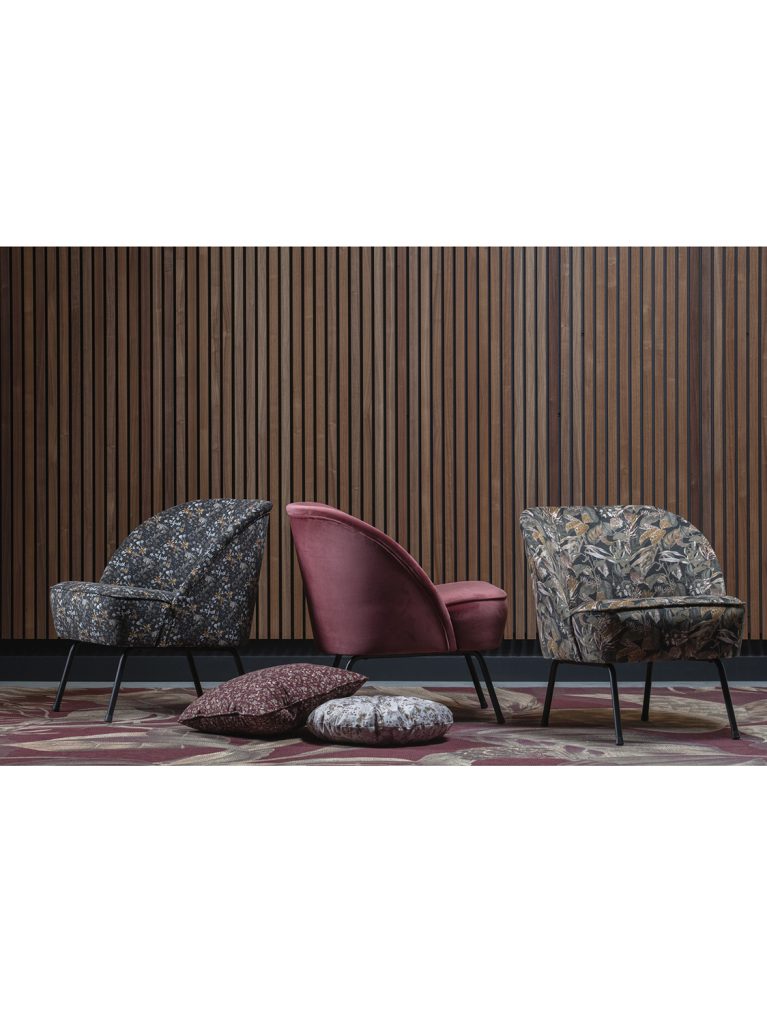 Fotelja Vogue baršunasti buket crna 1