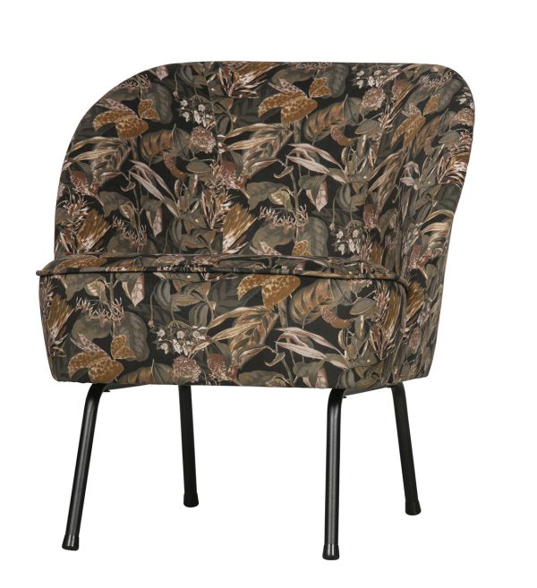 Fotelja Vogue baršunasti buket crna