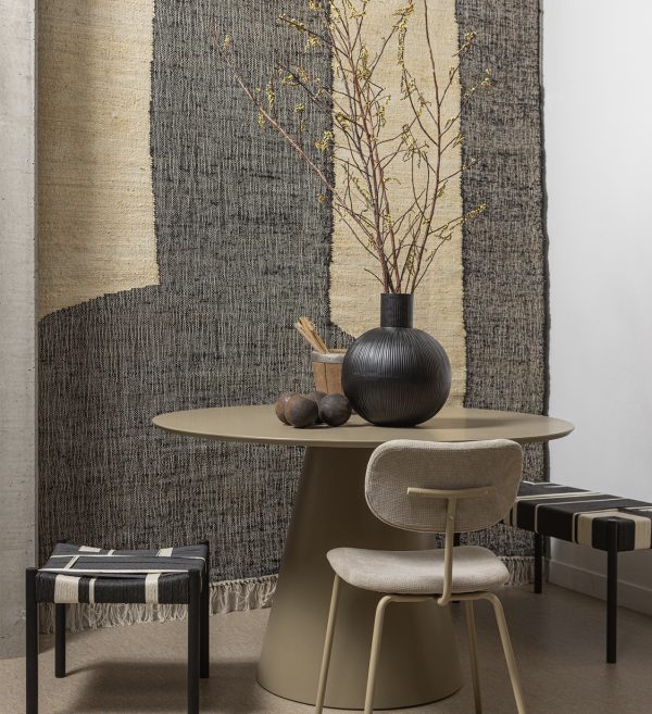 Jorre dining table mdf military brown ø120cm 1