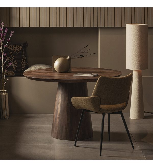 Limit dining table round mango wood walnut ø130cm 1