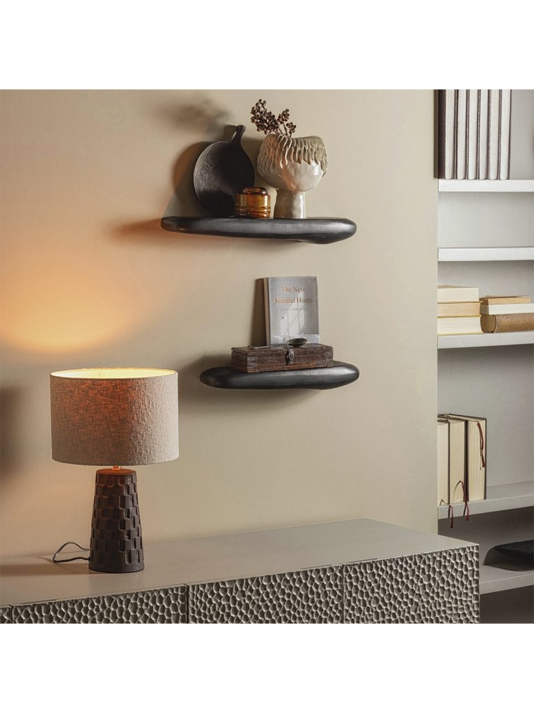 Loaf table lamp terracotta natural 1