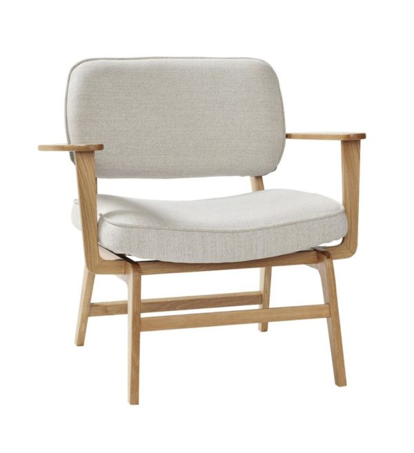 Lounge stolice Hezel Sivaprirodna