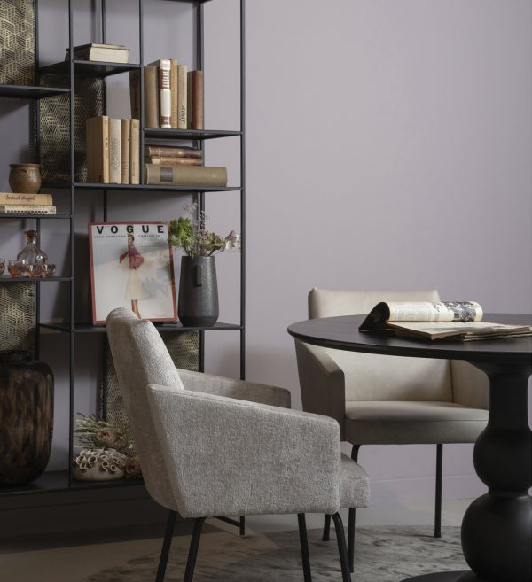 Mount dining chair with armrest coarse woven fabric natural 1