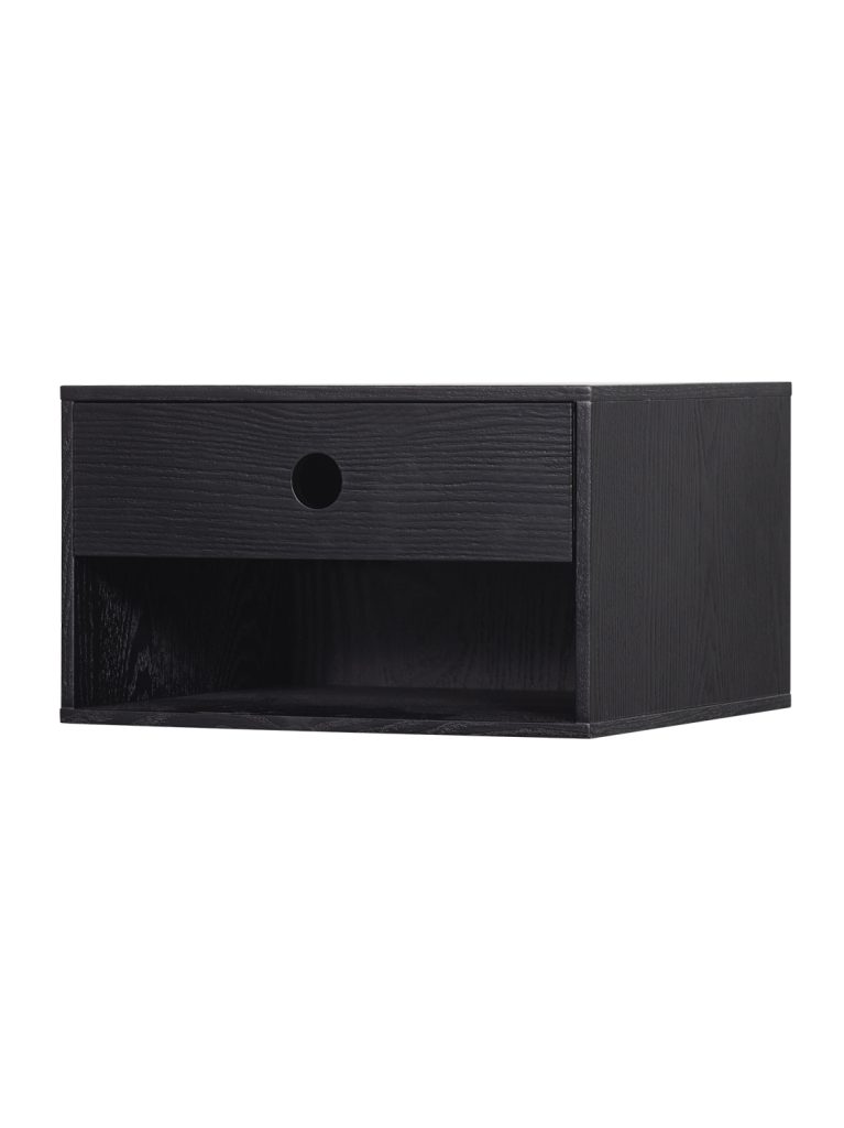 Nancy hanging bedside table black