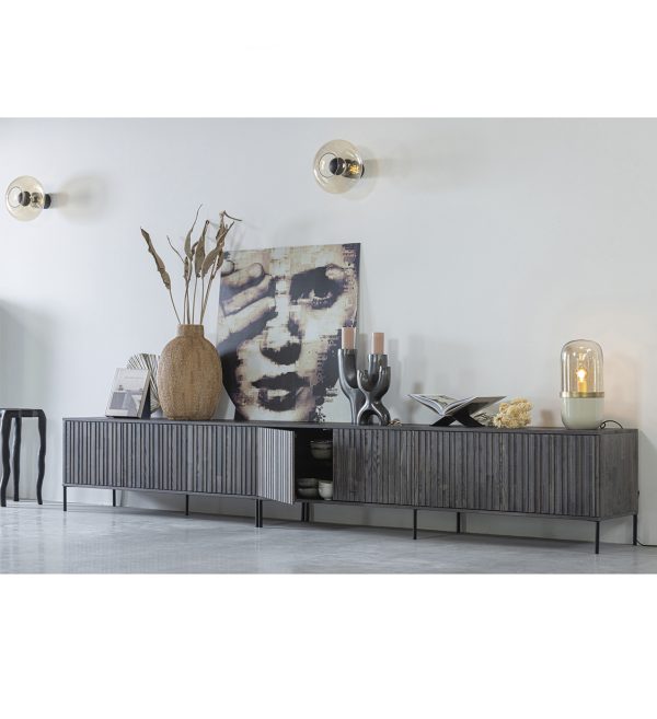 New gravure tv unit 150 cm ash veneer espresso 2