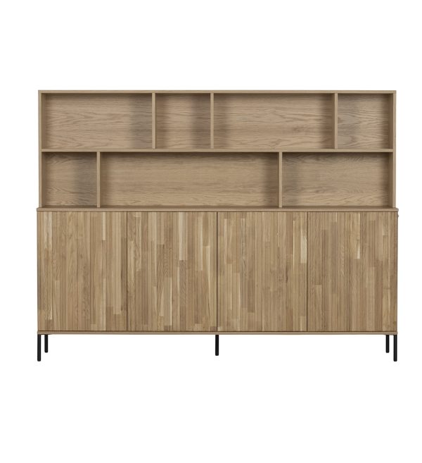 New gravure wall cabinet oak naturel
