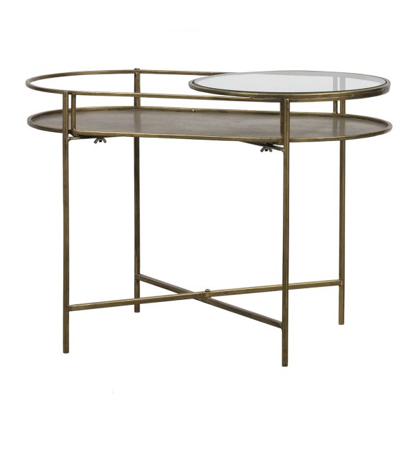 Preslatki pomoćni stolić metalni starinski mesing