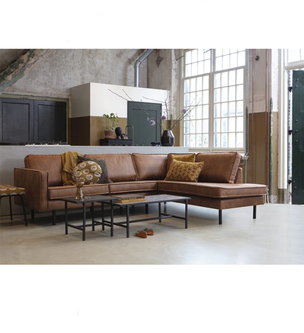 Rodeo corner sofa right cognac 1