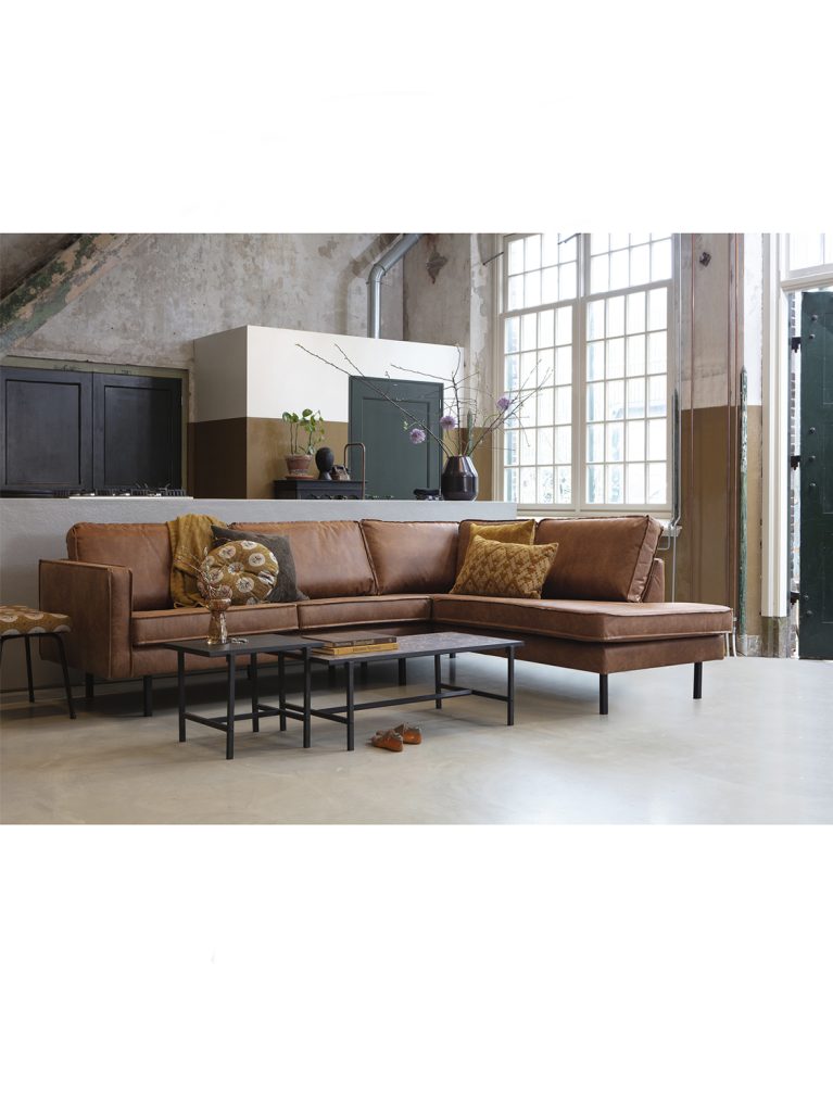 Rodeo corner sofa right cognac 1