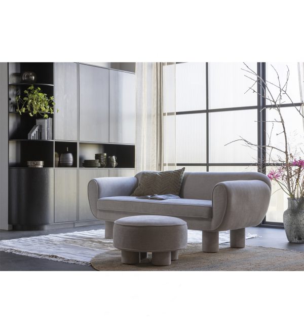 SOFA DVOSJED Bodi s okruglim nogama prirodan 2