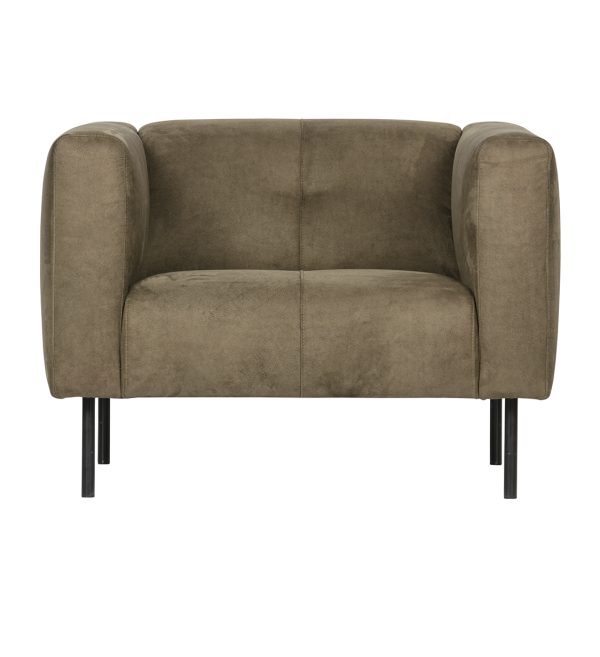 Skin armchair skin olive green