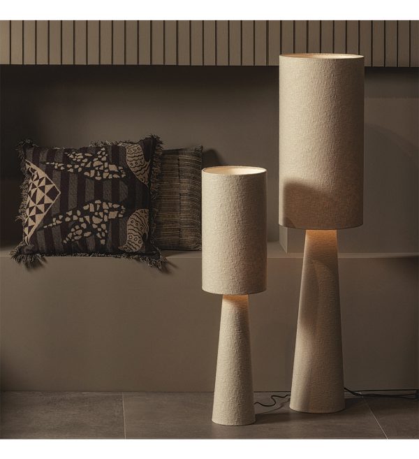 Stolna Loft lampa metalbouclé natural 90xø22cm 1