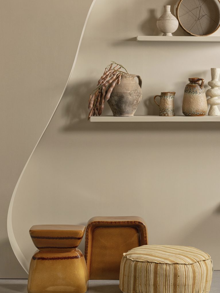 Terra side table ceramic curry 1