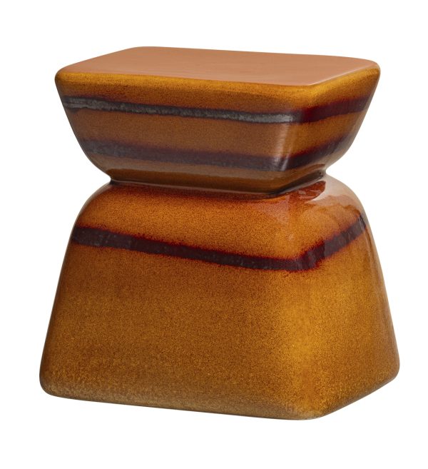 Terra side table ceramic curry