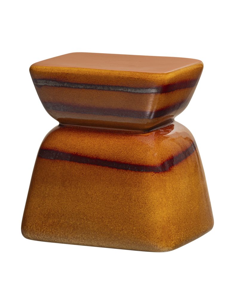 Terra side table ceramic curry