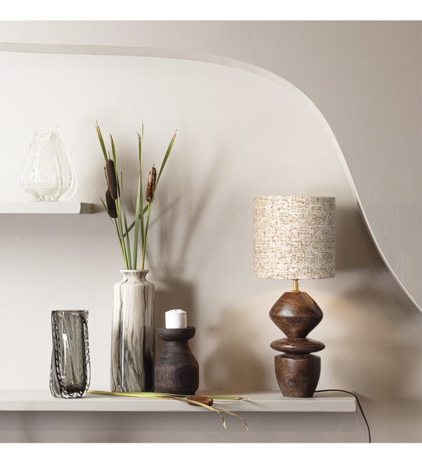 Venue table lamp base + upvote lampshade sand melange 1