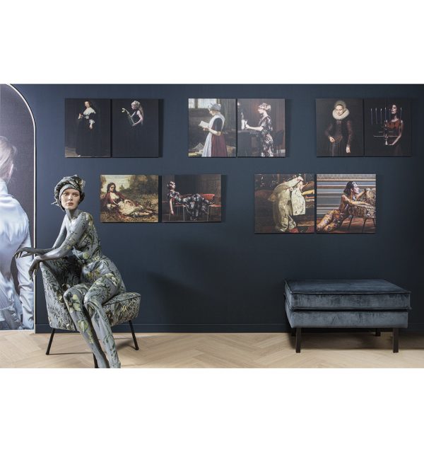 Vogue armchair velvet poppy grey 1