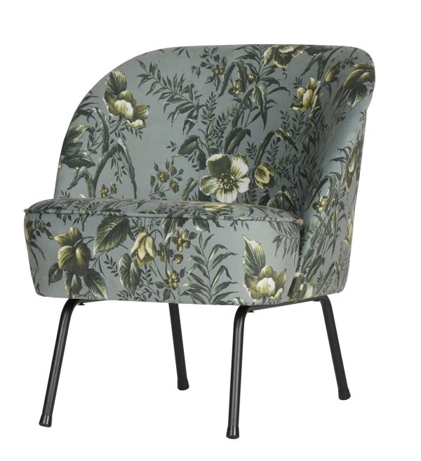 Vogue armchair velvet poppy grey