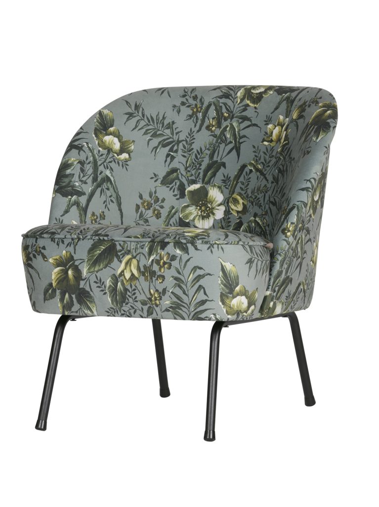 Vogue armchair velvet poppy grey