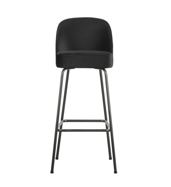Vogue bar stool 80cm velvet black