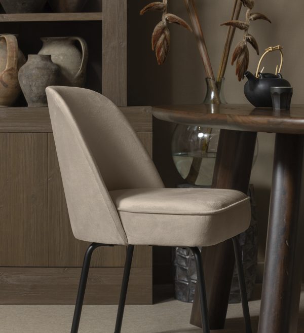 Vogue dining chair velvet khaki 1