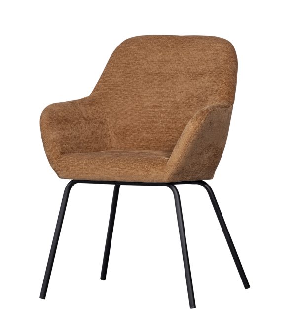 Vos dining chair woven fabric cinnamon
