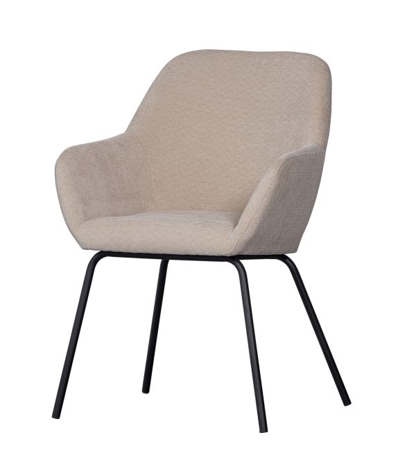 Vos dining chair woven fabric sand