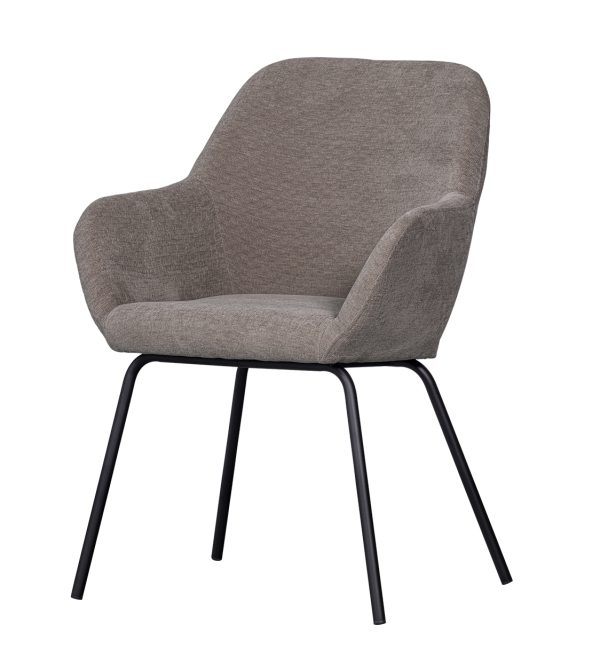Vos dining chair woven fabric taupe