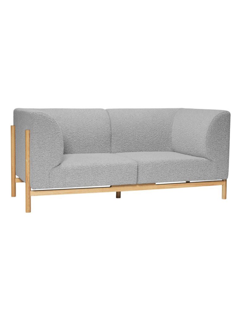 moment sofa 2 seater small grey