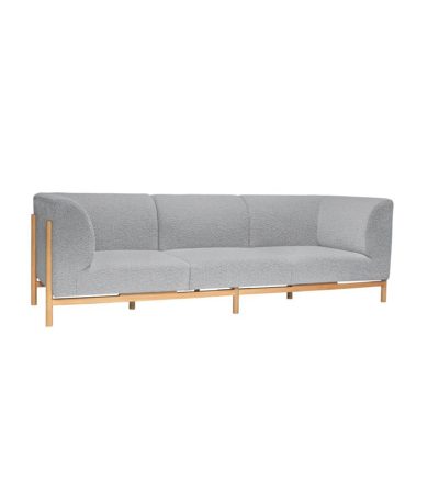 moment sofa 3 seater large grey